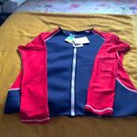 Mountain Warehouse Women’s Rash Vest Wetsuit Zip Front Red/Navy UK 14