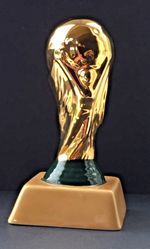 Vintage Ceramic Football WORLD CUP Miniature Whisky Liqueur Bottle  - TREVELYAN