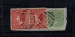 Antigua 1890 SG 26/ Sc D6 Pair Provisional Usage  With St. Christopher 1/2d
