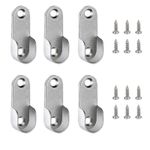 6PCS Oval Wardrobe Hanging Rails Fittings Wardrobe Pole Fittings Wardrobe Pipe