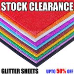 A4 Glitter Sheets Mixed Pack Self Adhesive Card & Non Adhesive Foam Crafts