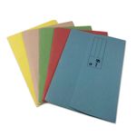 A4 FOOLSCAP DOCUMENT WALLETS ANY QTY 5 COLOURS HALF FLAP OFFICE FOLDER 32MM