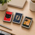 Multifunctional Vintage Metal Case for Cards Cigarettes and Small Items