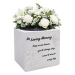 Memorial Grave Flower Pot Vase 'IN LOVING MEMORY' Graveside Tribute Remembrance