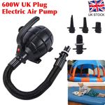 Electric Air Pump Inflatable Pump, 600W High Power for Home Air Bed Air Track UK