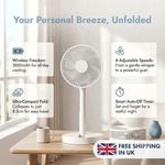 Cordless Fan Telescopic Folding Cooling Wireless Whit USB Portable Rechargeable