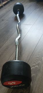 Jordan 45 Kg Rubber Barbell Weight Lifting (used good condition)