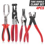 4Pcs Hose Clamp Pliers Remover Kit Water Pipe Fuel Spring Removal Tool Pipe Clip