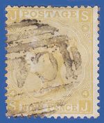 GB SG110 QV 1867 9d STRAW SJ GU IN ISLAY PERU C42