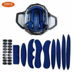 27Pcs Universal Helmet Padding Foam Bicycle Bike Helmet Pads Cushion Black/Blue