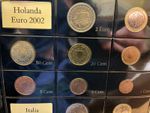Large collection of 89 first / Early issue Euro coin sets 1999 - 2002 circulated