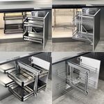 Kitchen Cabinet Corner Pull Out Basket Chrome Sofe Close Storage Unit Cupboard