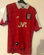 Nike Arsenal Home Shirt 1995/6 - Red - JVC - Short Sleeve Adult