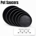 Black Plant Pot Saucers 18cm 25cm 30cm 35cm 40cm 45cm 50cm Choose Pack