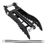 Single Hole Mini Excavators Hydraulic Thumb Clip Metal Grab with 2*M14 Hoses UK