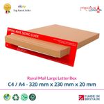 Large Letter PIP Box Royal Mail Postal Box Single Wall Cardboard  C4/A4 Size UK