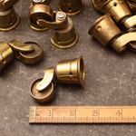 Solid Brass, Vintage Cup Castors, NOS, ready to use