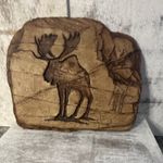Moose Resin Wall Plaque Handmade Nature Scene Decorative Hanging Art