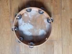 Percussion Plus PP874 10-inch double row tambourine hand drum beige