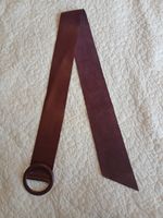 Vera Pelle Women's Burgundy Real Leather Belt Made In Italy