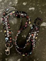 BEAVERTOWN Skull/Bones LANYARD Key Chain Clip NEW - New Rare Pub Bar Club Staff