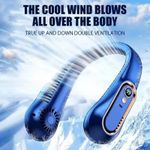 Portable Neck Fan 360 ° Cooling Bladeless Fan USB Rechargeable Digital Display