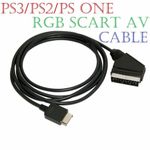 Real RGB Scart Cable for Playstation 1 2 3 PS1 PS2 PS3 Console AV Lead 1.8m