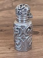 Antique Victorian Solid Silver Miniature Perfume Scent Bottle Birm 1898