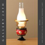 SWEET! MID CENTURY "EMPERORS" ITALIAN PORCELAIN DESK LAMP! MODERN GOLD COIN VTG
