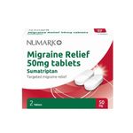 Numark Migraine Relief 50mg Tablets x2 | Targeted Migraine Pain Relief