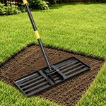 Lawn Leveling Rake 76x25cm Heavy Duty Premium Lawn Leveller Adjustable Handle