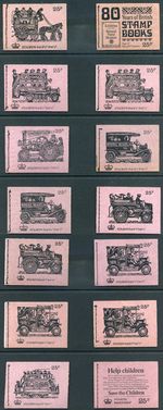 1971-73 QEII Decimal 25p Stitched Booklets DH39-52
