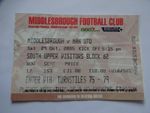 Ticket Stub - MIDDLESBROUGH V MANCHESTER UNITED PREMIER LEAGUE - 2005-06