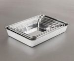 Stainless Steel Baking Trays Oven Bakeware Sheet Pan, Set Of 5 Trays, Silver