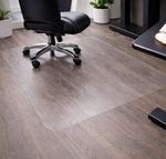 Marvelux Durable Polycarbonate Office Chair Mat for Hard Floors, 90 x 120cm