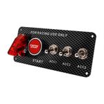 Racing Car Ignition Switch Panel LED Toggle Engine Start Push Button Starter 12V