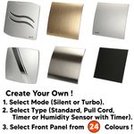 Bathroom Extractor Fan 100mm / 4in Pull Cord Timer Humidity Sensor Silent Turbo