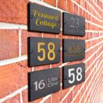 Deep Engraved Natural Slate House Number Sign Plaque Any Name & Number Plate 