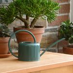 Indoor Green Coloured Watering Can Metal Galvanised Steel 1.1L Narrow Spout UK