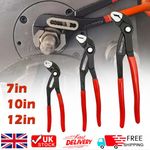 3Pcs Plumbers Waterpump Pipe Wrench Pliers Grips Quick-Release Pump 180mm-310mm