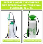 2L/5L/8L/10L Garden Pressure Sprayer Portable Hand Pump Weed Spray Bottle
