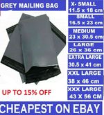 10pc to 5000pc Grey Mailing Bags  Postage Large Strong Self Seal Plastic  Bags