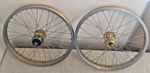 Old School BMX 80s. GOLD ARAYA 7X WITH H/F GOLD SUZUE HUBS.80s SHIMANO FREEWHEEL