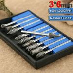 10*Tungsten Steel Solid Carbide Burrs For Dremel Rotary Bit Accessories Tool Hot