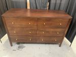 Swoon Valente Six-drawer Chest of Drawers, Light Brown Mango Wood & Brass RRP999