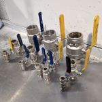 Brass Ball Fimale Male Valve with Yellow Blue Lever Handle - GAS Approved EN 331