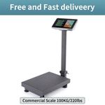 Commercial Scale LCD Digital Personal Floor Postal Platform 100KG/220lbs Grey UK