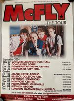 McFly Tour Poster 2004 Full Dates Large A1 83x60cm Room On The 3rd Floor Rare
