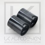2 x BMW M135i/M140i/M235i/M240i MP Black Carbon Fibre Exhaust Tips (F20/F21/F22)