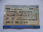 Ticket Stub - MIDDLESBROUGH V MANCHESTER UNITED PREMIER LEAGUE - 2006-07